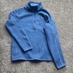 Patagonia women’s 1/4 Zip-Up Blue better Sweater nwot medium